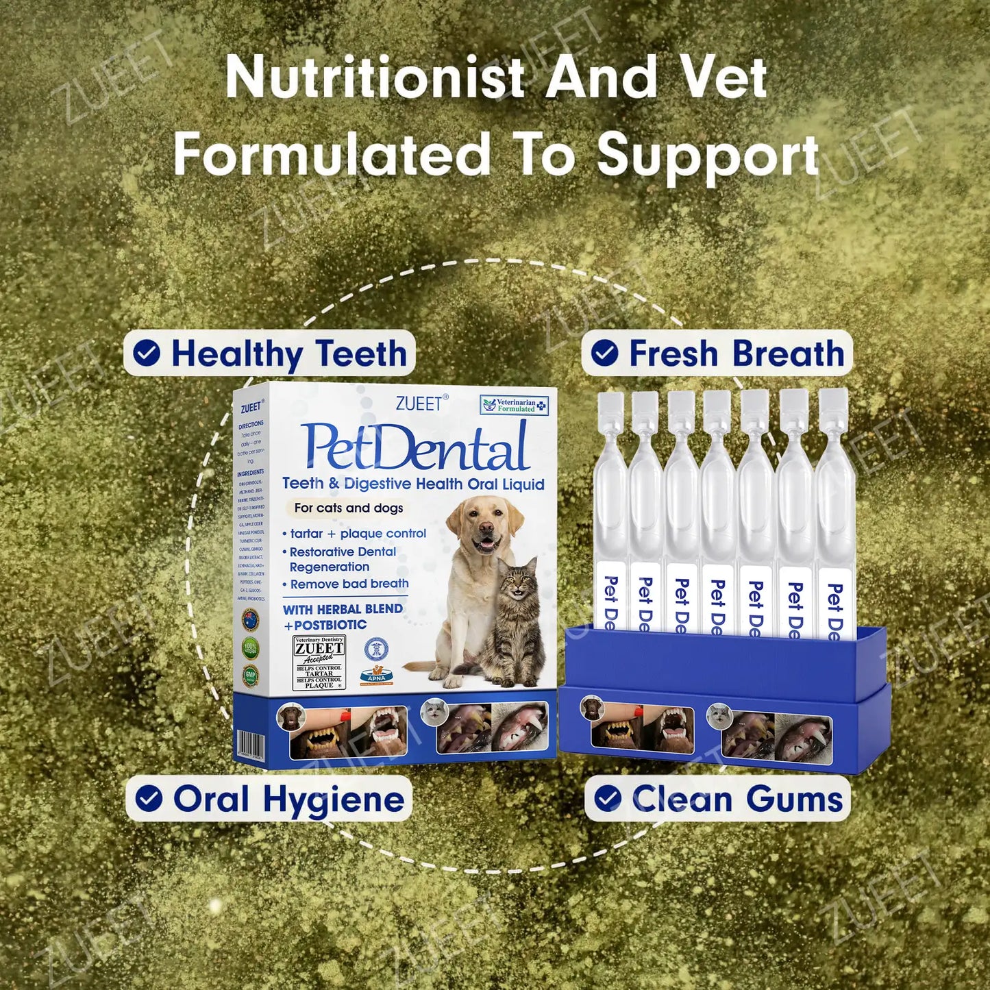 | 👩‍⚕️Vet-recommended in Australia🇦🇺 | 🎅🎁ZUEET® Pet Teeth & Digestive Health Oral Liquid 😻🐶 – Makes breath fresh & cleans dirty teeth (Vet-recommended for cats & dogs) – Last day! 80% OFF!