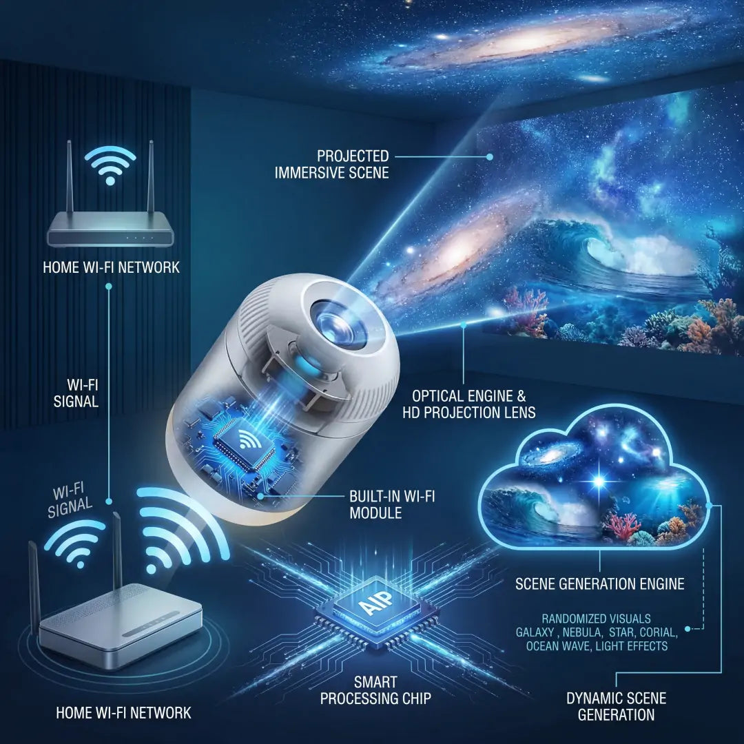 🌌 Comauo® 5D Mini Star Projector — Dynamic Galaxy Lighting for Bedrooms, Cars & Cosy Nights 🔥