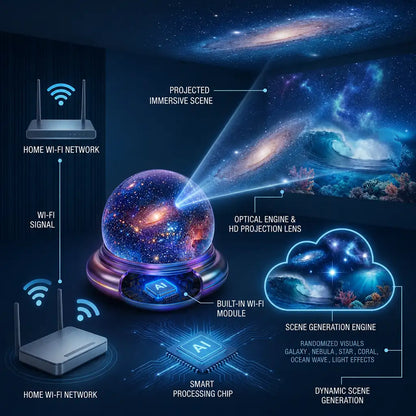 🌌 𝐓𝐨𝐩𝐚𝐜𝐦𝐞®⭐ Dynamic ambient projector light