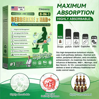 𝐎𝐟𝐟𝐢𝐜𝐢𝐚𝐥 𝐔𝐒 𝐒𝐭𝐨𝐫𝐞 🇺🇸  | 🧑‍⚕️𝐂𝐥𝐞𝐚𝐫𝐞𝐧𝐚® Moringa · Bee Venom · Berberine × NAD+ Eight-in-one 10× Ultra-Concentrated Herbal Essence Foot Soak — 𝐎𝐧𝐜𝐞 𝐃𝐚𝐢𝐥𝐲, 𝐕𝐢𝐬𝐢𝐛𝐥𝐞 𝐑𝐞𝐬𝐮𝐥𝐭𝐬 𝐢𝐧 𝟕 𝐃𝐚𝐲𝐬🏆